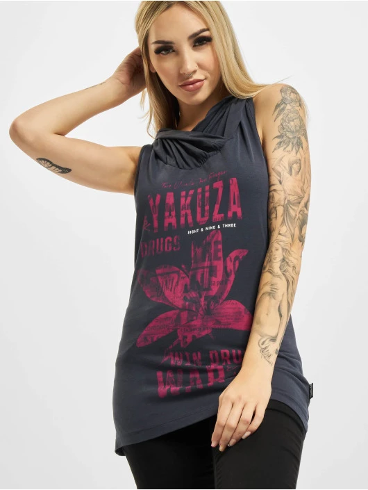 Damen Tank Tops Drug War Hooded In Blau 3 Damen Tank Tops Drug War Hooded In Blau