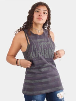Damen Tank Tops Claim Stripe In Grau